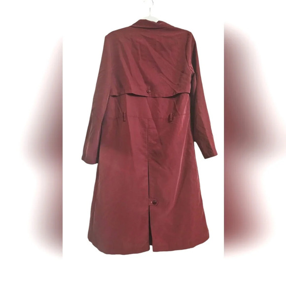 KESTAN Hawthorne Burgundy Trench coat. Size medium NWT - Picture 5 of 11